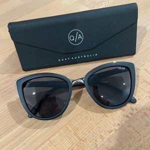 Quay Australia Cat Eye Sunglasses Matte Black